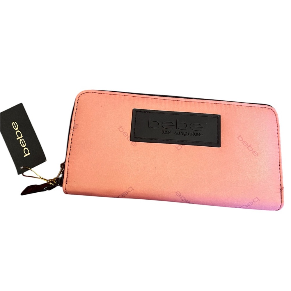Bebe Coral Wallet with Black Accents